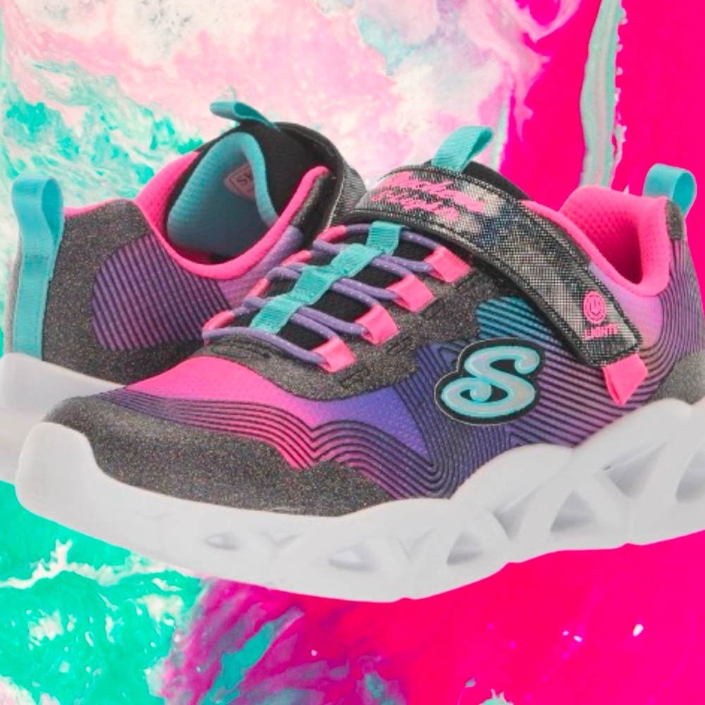 Size 3 - Skechers Twisty Brights 2.0 Girls Sneaker NIB